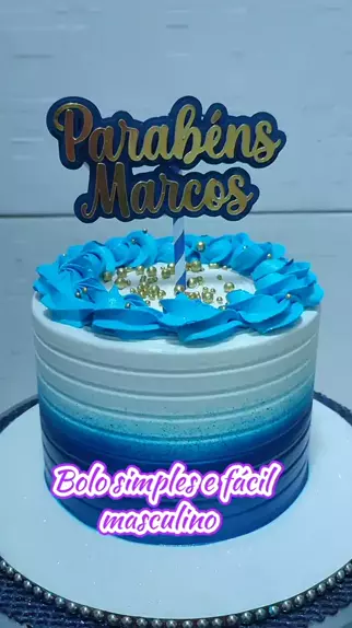 bolo masculino de aniversário